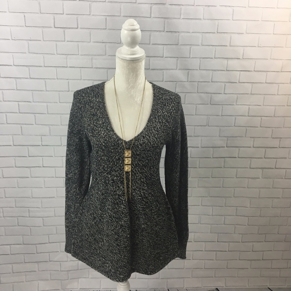 Calvin Klein Jeans Sweaters - Marled Fit and Flare V-neck Sweater